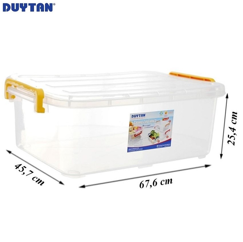 Thùng chữ nhật nhựa Duy Tân 55 lít (67,6 x 45,7 x 25,4 cm) - 08890 - Hàng chính hãng