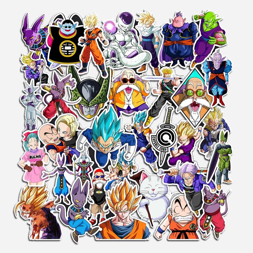 Sticker 7 viên ngọc rồng Dragon Ball Cắt Sẵn Hình Dán Trang Trí Mũ Bảo Hiểm Laptop Điện Thoại Ván Trượt Sổ tay Notebook