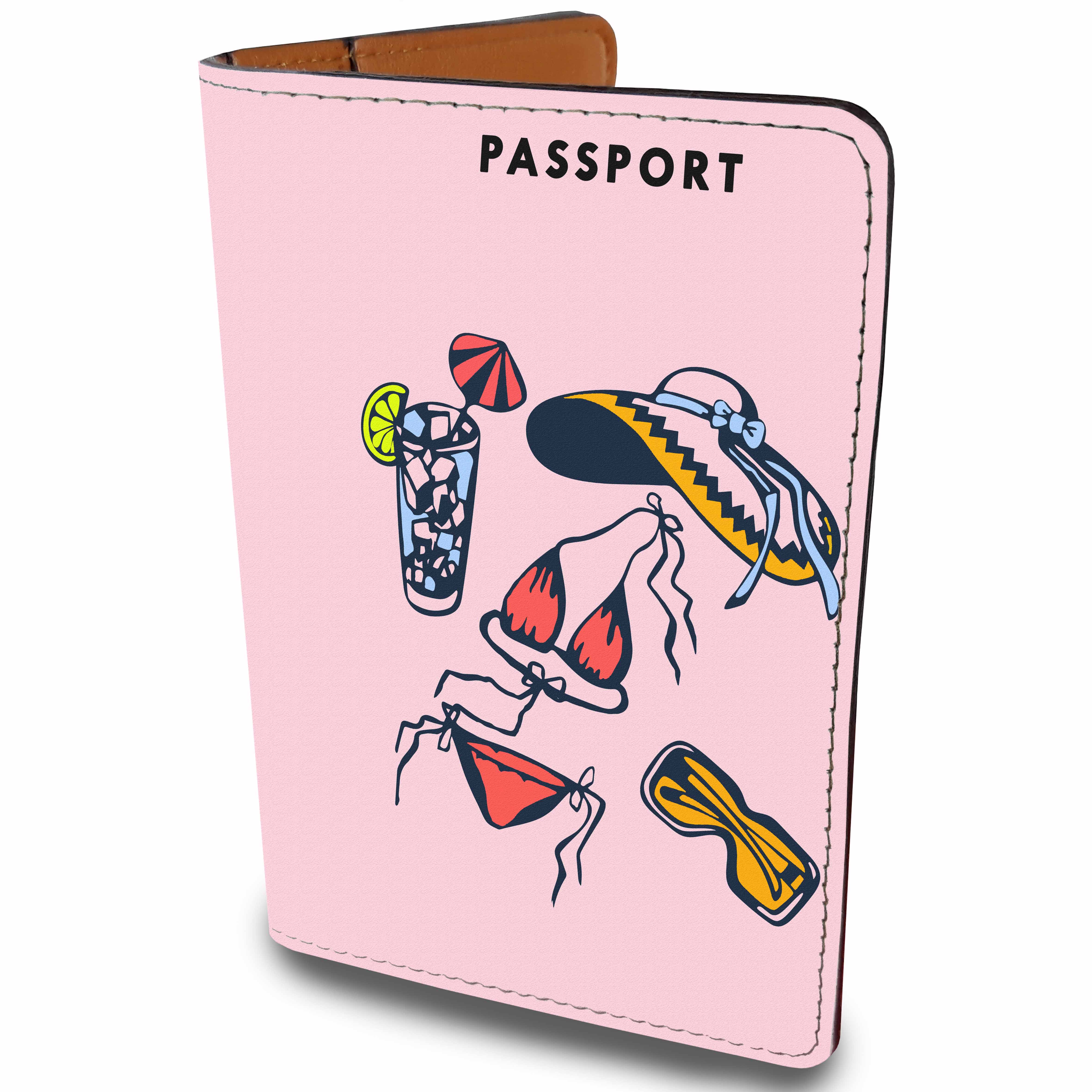 Bao Da Hộ Chiếu Và Thẻ Phụ Kiện DU LỊCH BIỂN - Ví Đựng Passport Du Lịch CUTE - Passport Cover Holder TROPICAL - Đơn Giản - Độc Đáo - Vintage - LT037