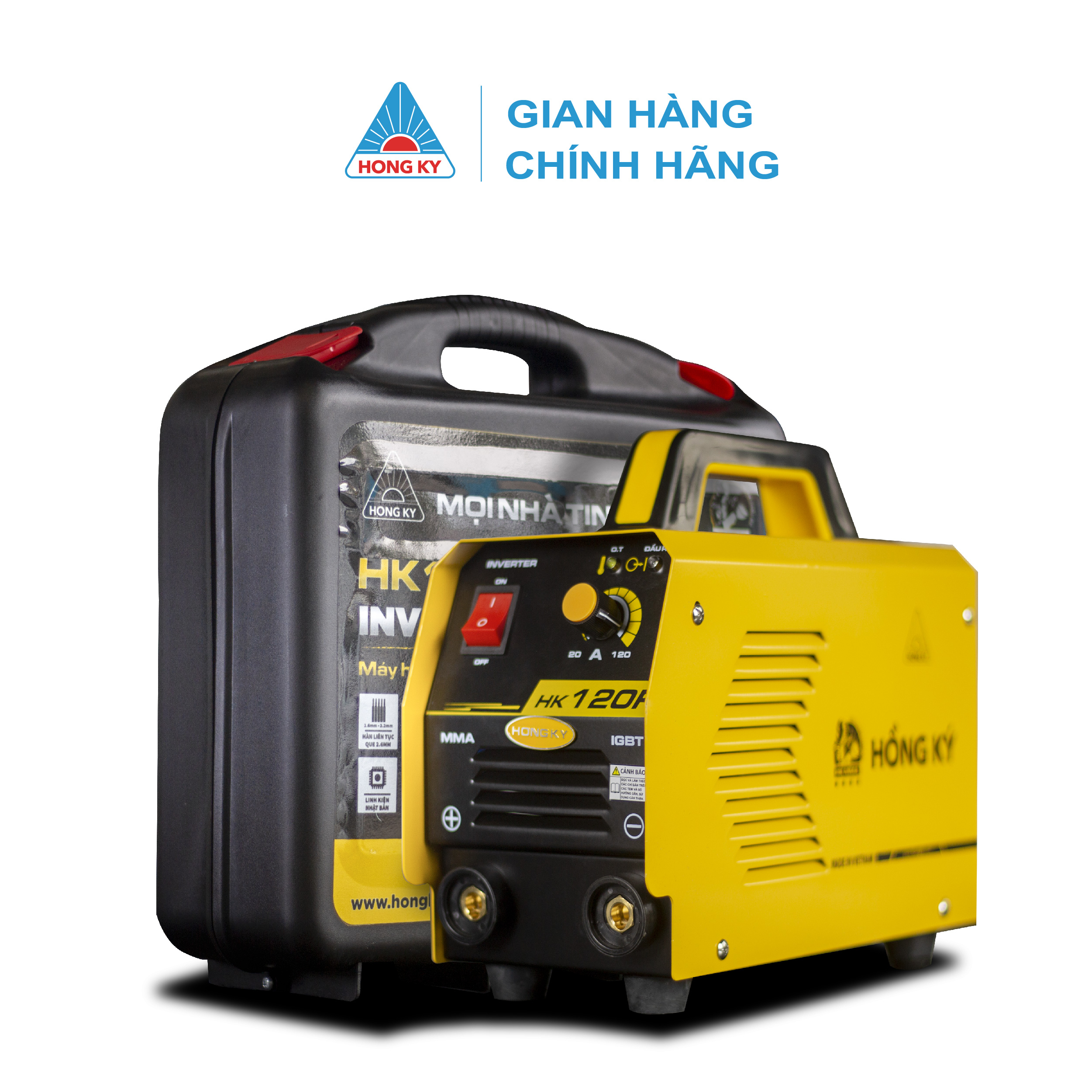 Máy hàn que MMA Hồng Ký Inverter 120 Ampe 220V HK120F