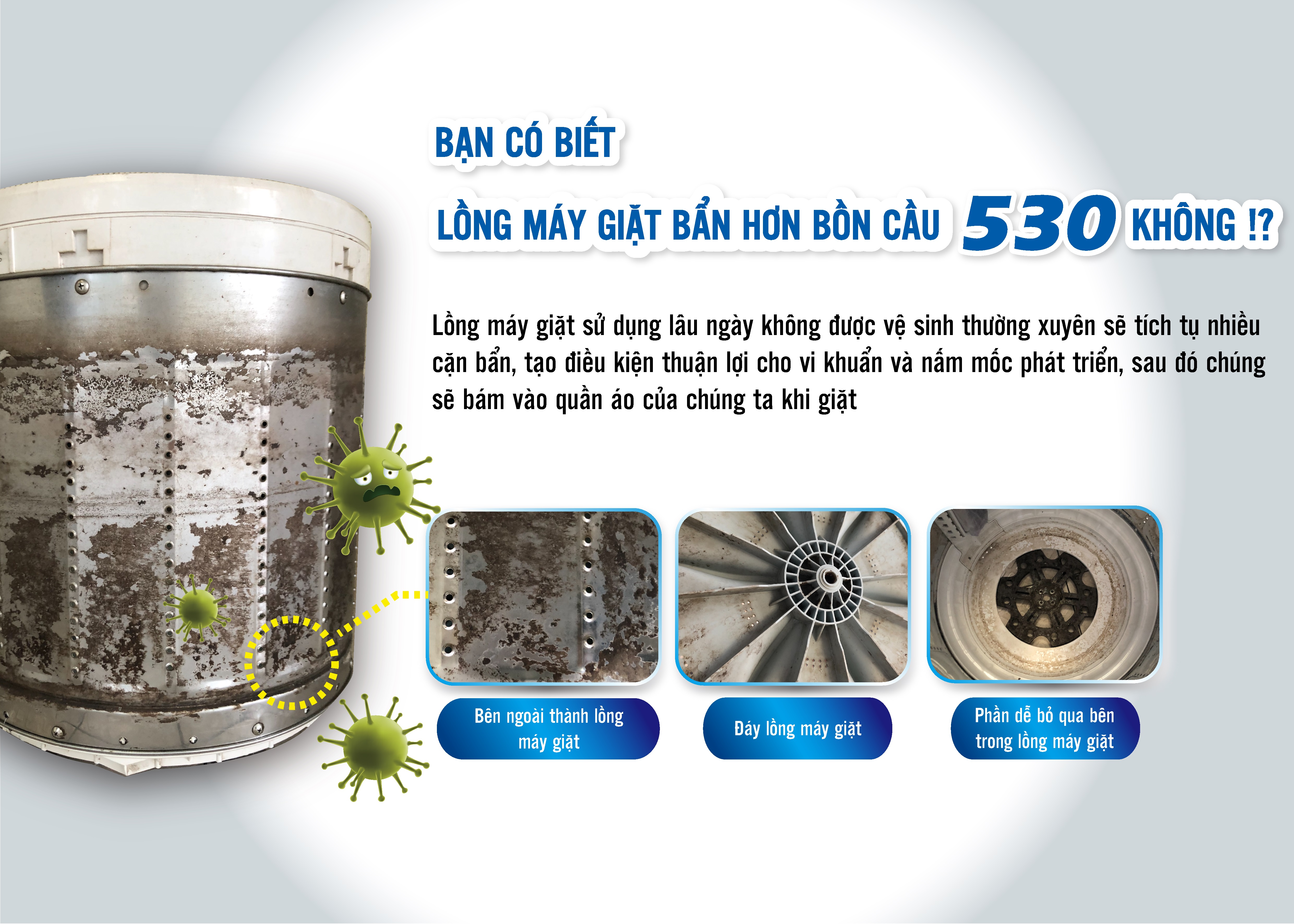 Hộp 3 Gói Hợp Chất Làm Sạch Lồng Giặt Mao Bao Bản Nâng Cấp X3