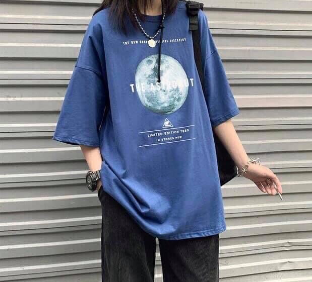 Áo thun unisex tay lỡ form rộng - phông trái đất