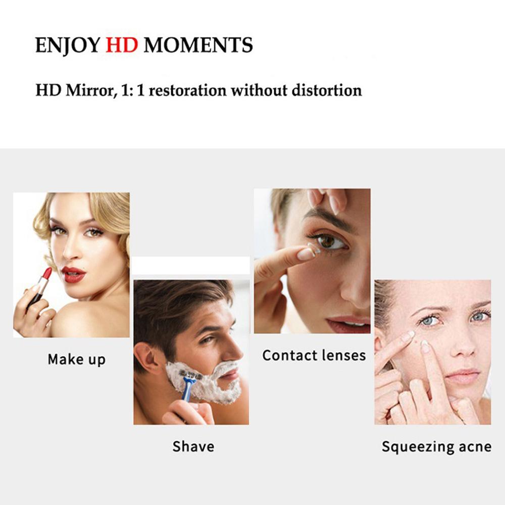 Gương trang điểm có đèn chiếu sáng linh hoạt phóng đại 10X, xoay 360 và có cốc hút