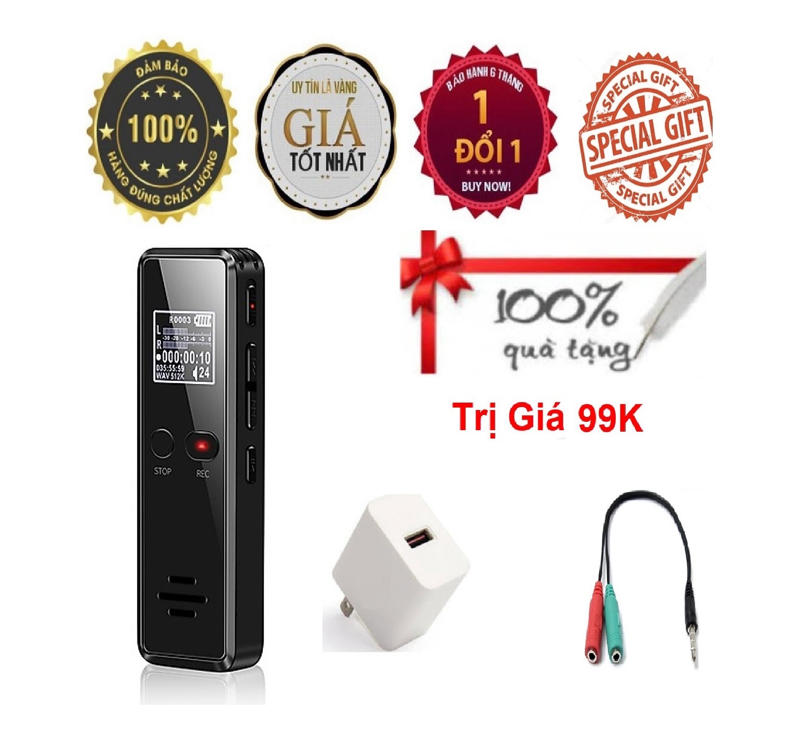 KHUYẾN MÃI KHỦNG, SỐ LƯỢNG CÓ HẠN - ROGTZ Máy Ghi Âm Mini 818 Siêu Nhỏ Pin Lithium Trâu Bỏ Túi Hệ Thống Âm Thanh VARVOR Ghi Âm Ba Chế Độ Bộ Nhớ 8GB CHàng Chính Hãng