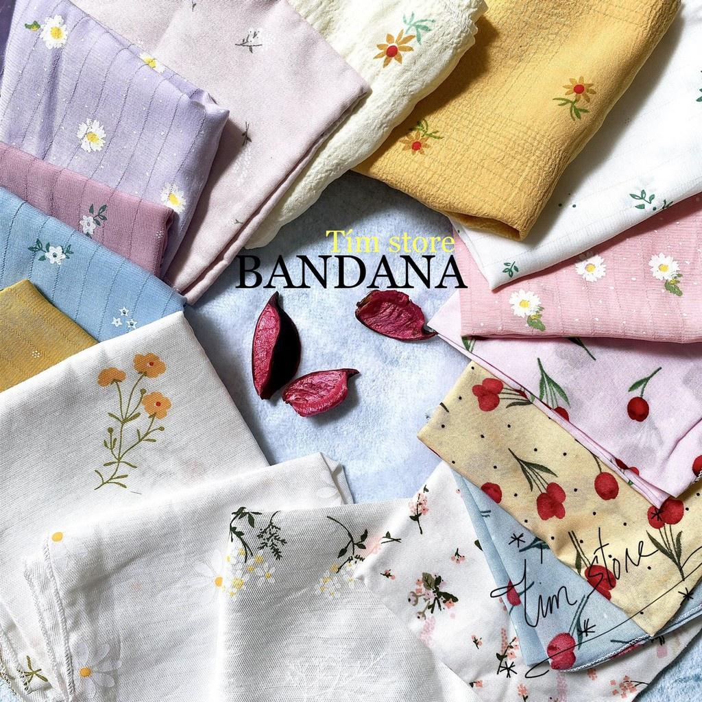 Khăn băng đô bandana hoa làm turban TÍM STORE phụ kiện tóc dễ thương vải đẹp