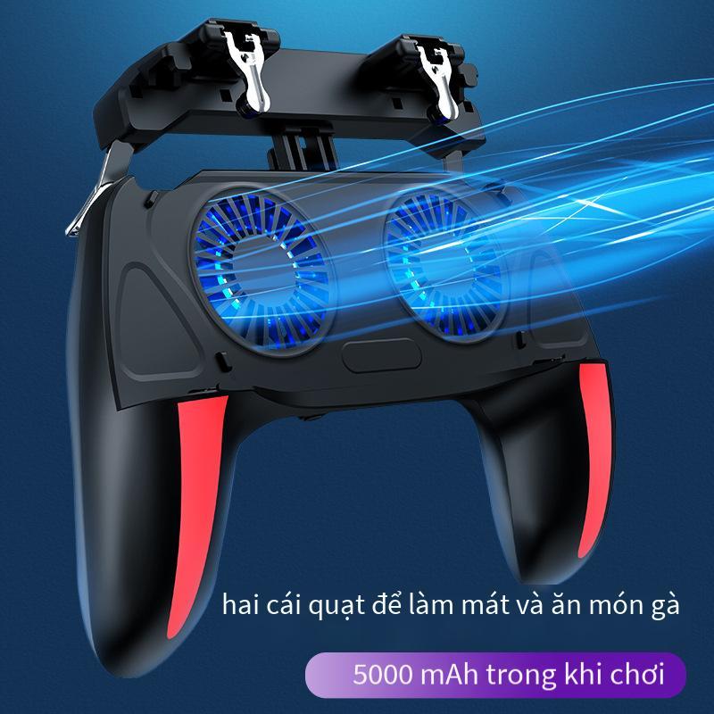 Phong cách mới nhất Bộ tản nhiệt điện thoại di động H10 ăn gà hiện vật quạt đôi trò chơi di động ăn nút gà Tay cầm làm mát trò chơi Jedi