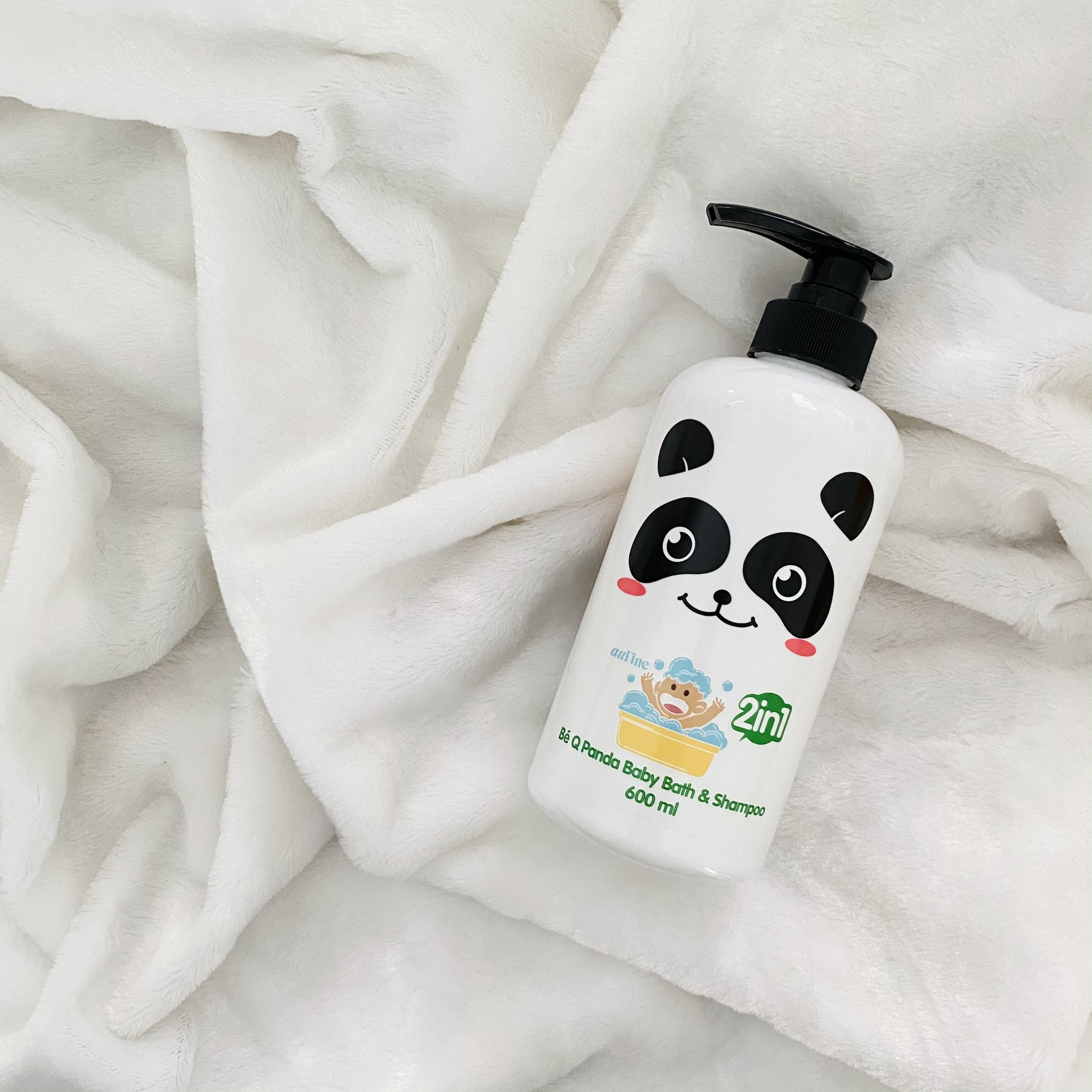 auFine Bé Q Panda Tắm Gội 2 in 1 Trẻ Em 600ml