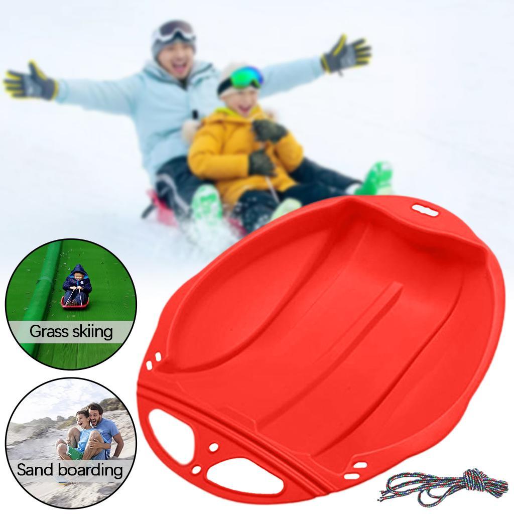 2x Heavy Duty Snow Sled - Winter Snow Sledge Toboggan Winter Toy for Kids And Adults