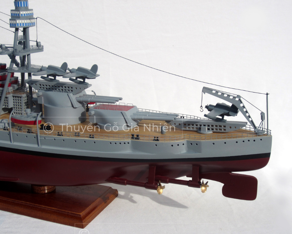 Mô Hình Thuyền Gỗ Phong Thủy Dạng Thuyền Chiến USS ARIZONA Chính Hãng Hàng Xuất Khẩu Chất Lượng Cao