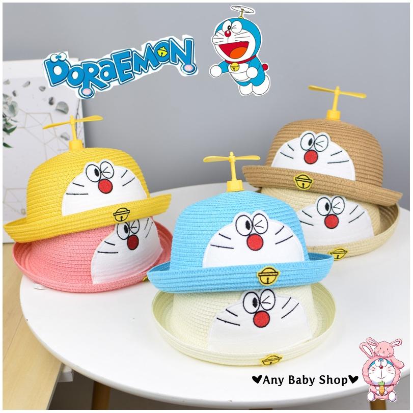 Nón cói cho bé trai bé gái hình mèo Đôremon có chong chóng cute với nhiều màu xinh yêu