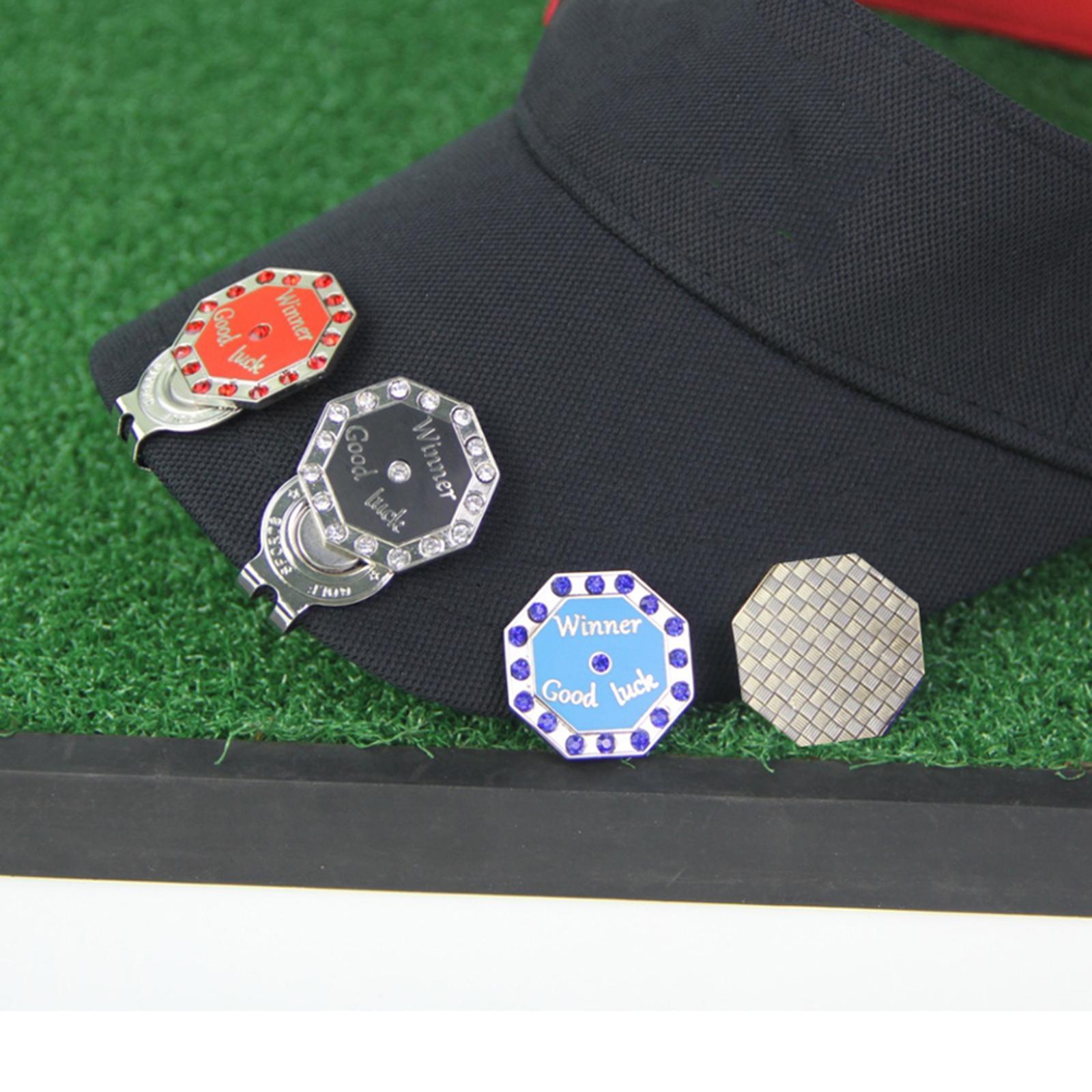 Golf Ball Markers Hat Clip Putting Alignment Black