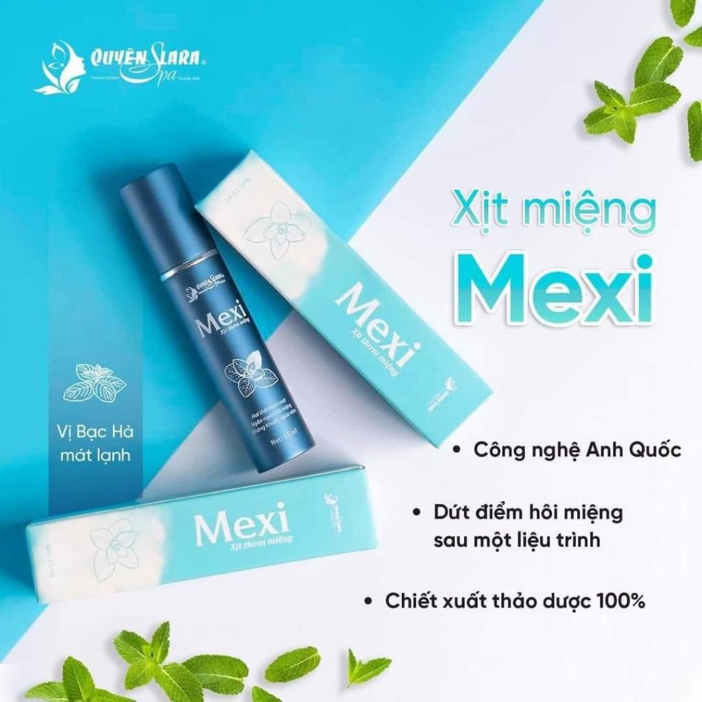 COMBO 2 Lọ Xịt Thơm Miệng MEXI Vị Bạc Hà Quyên Lara 15ml, Giúp Hơi Thở Thơm Mát, Ngừa Viêm Lợi