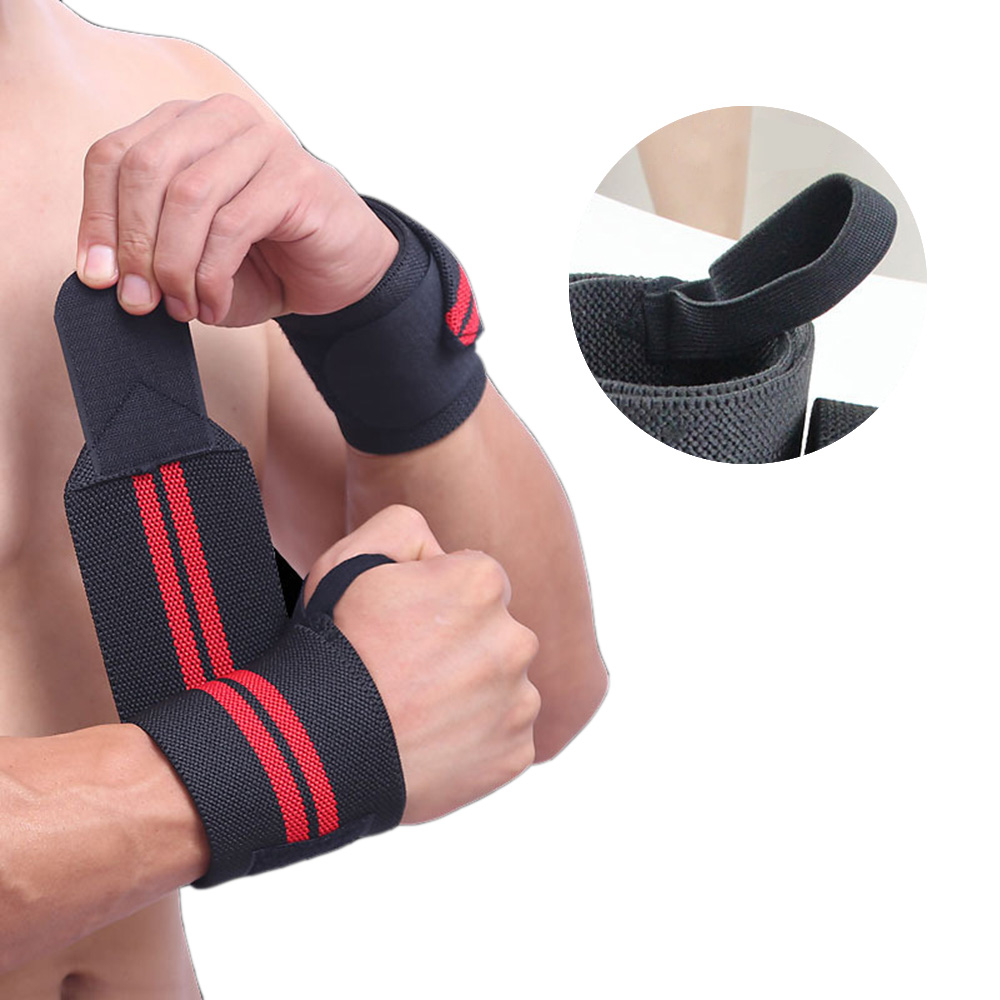 Đai quấn bảo vệ cổ tay tập Gym Aolikes mẫu 2 vạch co giãn cực tốt