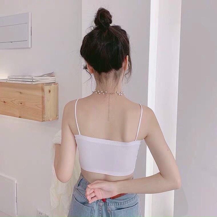 Áo bra nữ hai dây nâng ngực đúc su trơn Cun022, thun lạnh thoáng mát mềm mịn 2 dây mảnh thời trang