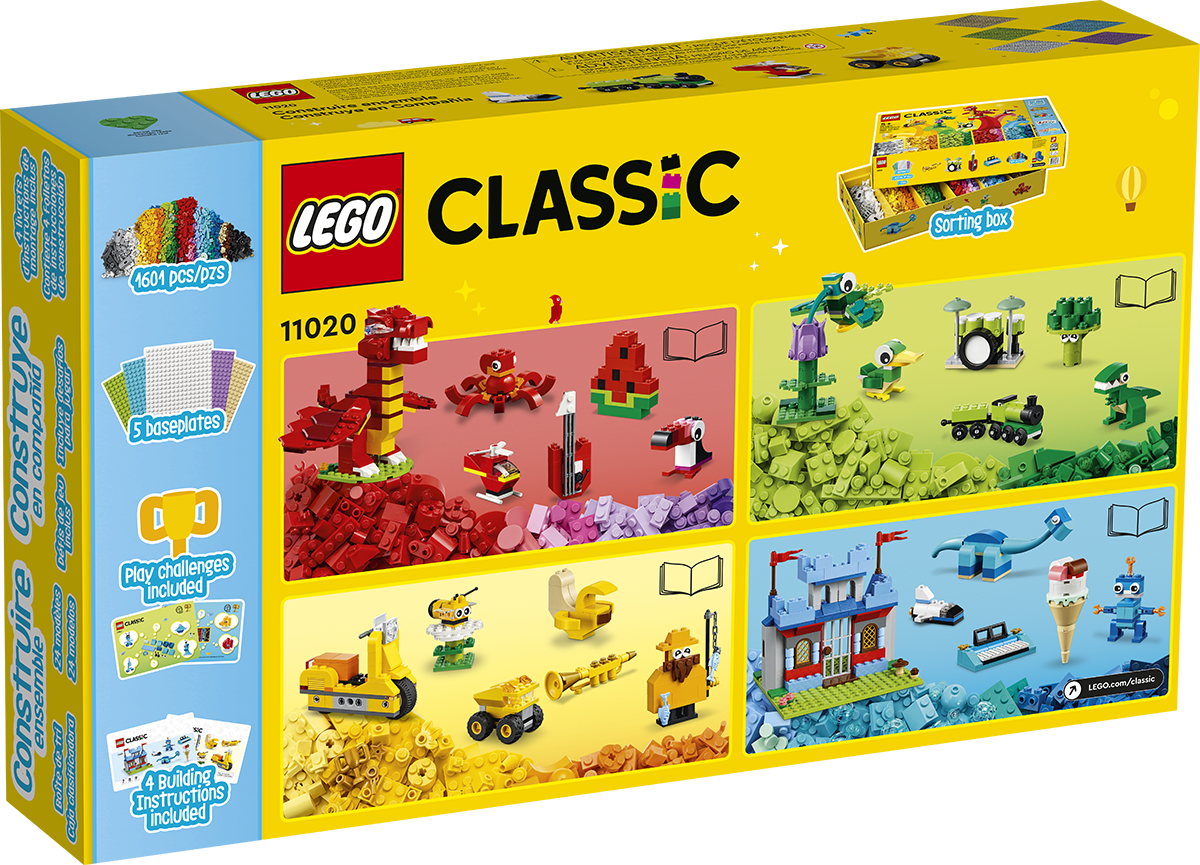 LEGO Classic 11020 Bộ gạch sáng tạo kèm đế gạch Classic (1601 chi tiết)