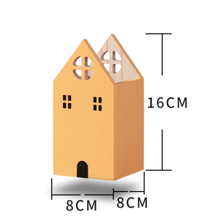 Cắm bút Gỗ Hình ngôi nhà độc đáo