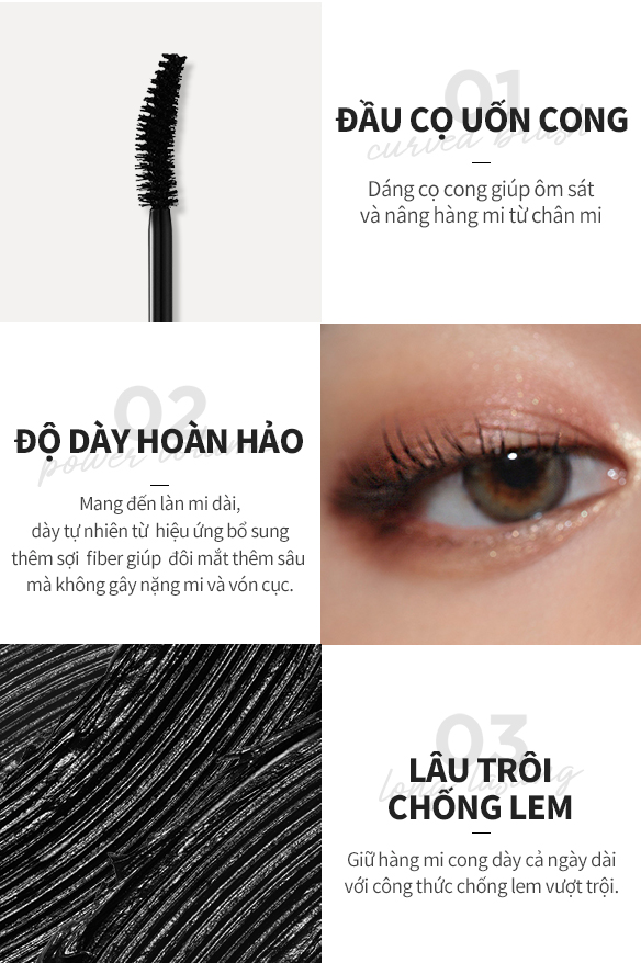 Mascara Làm Dày Mi, Chống Trôi Merzy The First Mascara Volume Perm 8ml