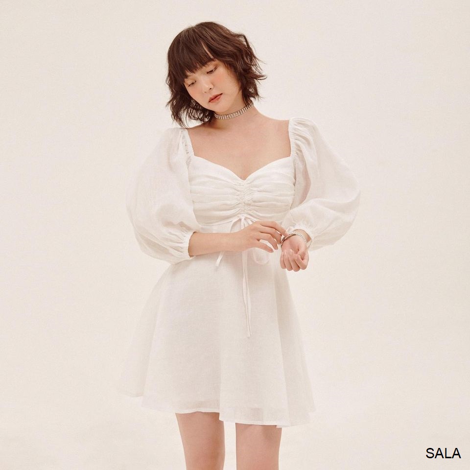 Đầm xòe rút dây thiết kế Sala dress - đầm dự tiệc thiết kế napubee
