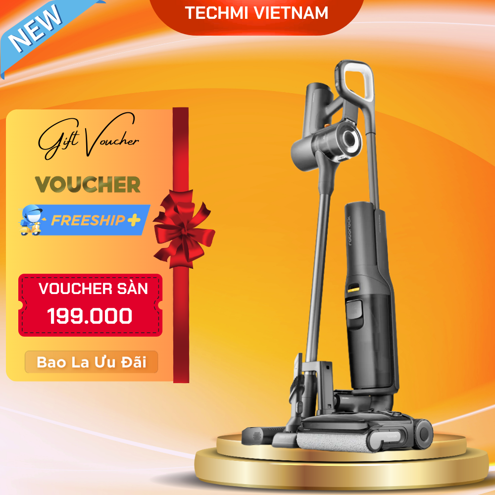 Máy Hút Bụi Lau Nhà Roborock F25 ACE Combo Lực Hút 20.000 Pa Gập 180 Độ - Hàng Chính Hãng