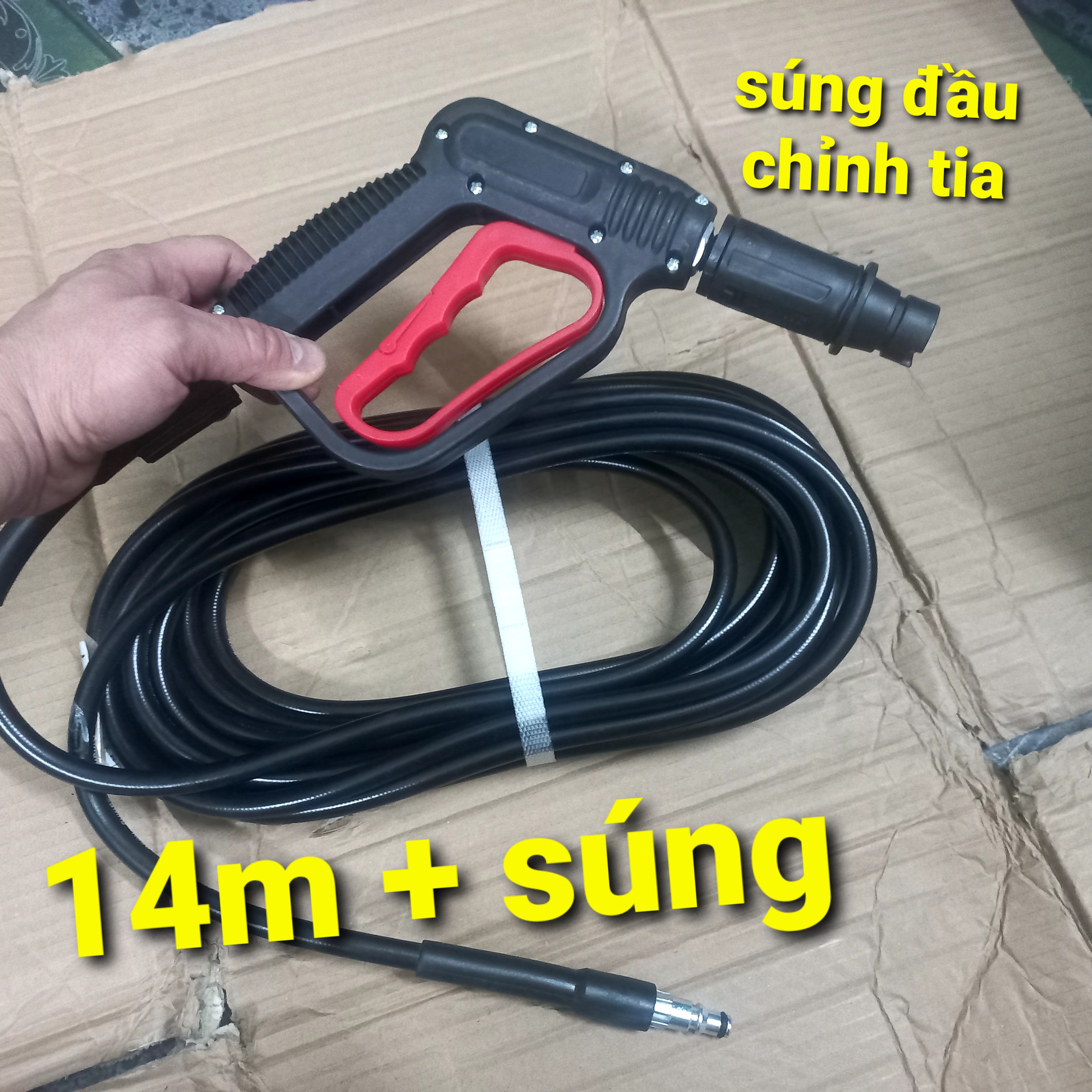 Bộ dây rửa xe cho máy De li ( 9m + súng )