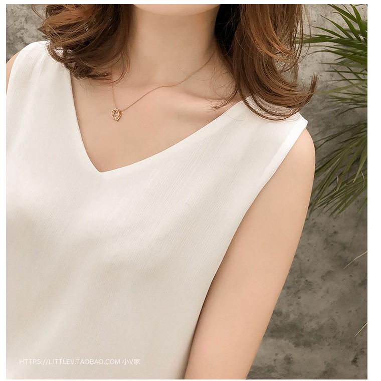 Áo sát nách, áo kiểu nữ dáng xinh xắn có 2 dây chéo sau lưng