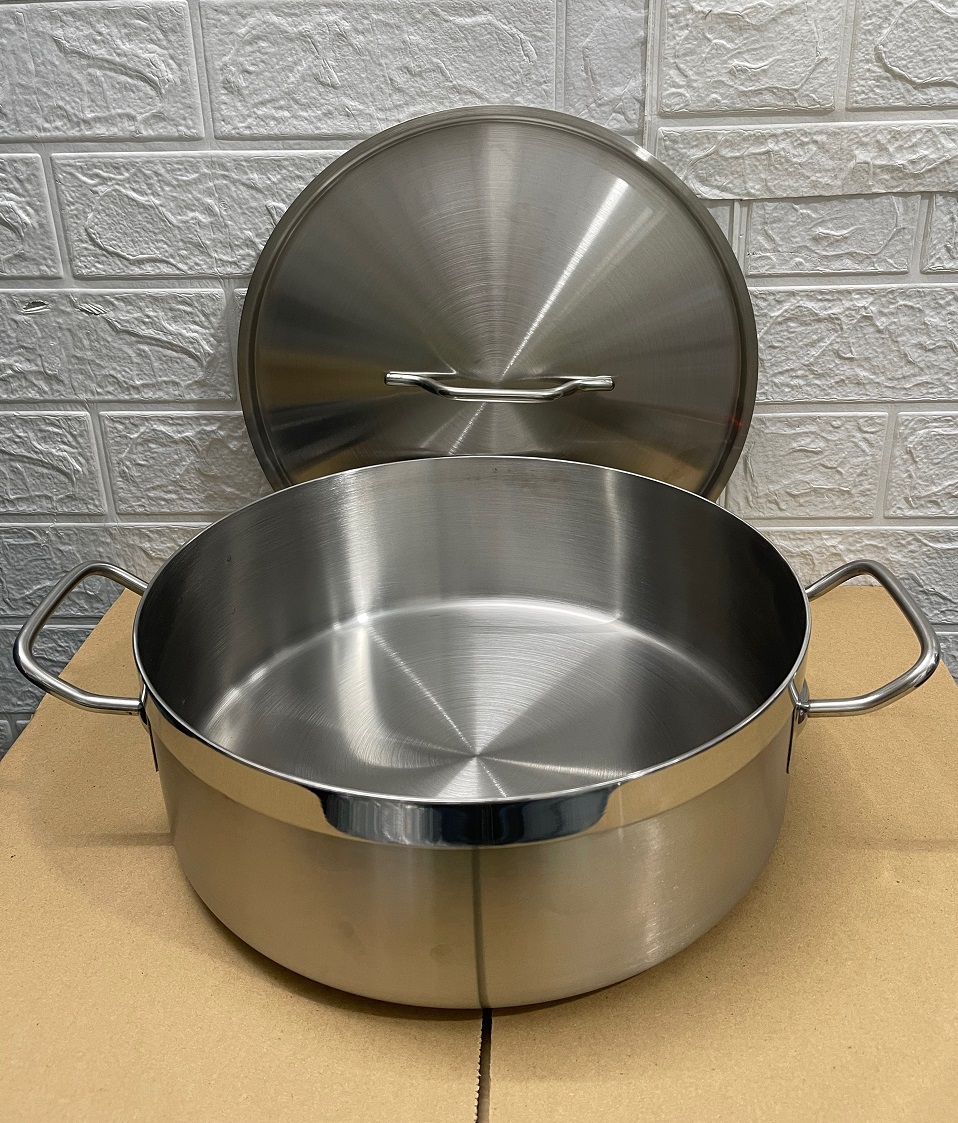 Nồi Inox 2 Quai Cao Cấp 3 Đáy _ Dung Tích: 7.4Lít _