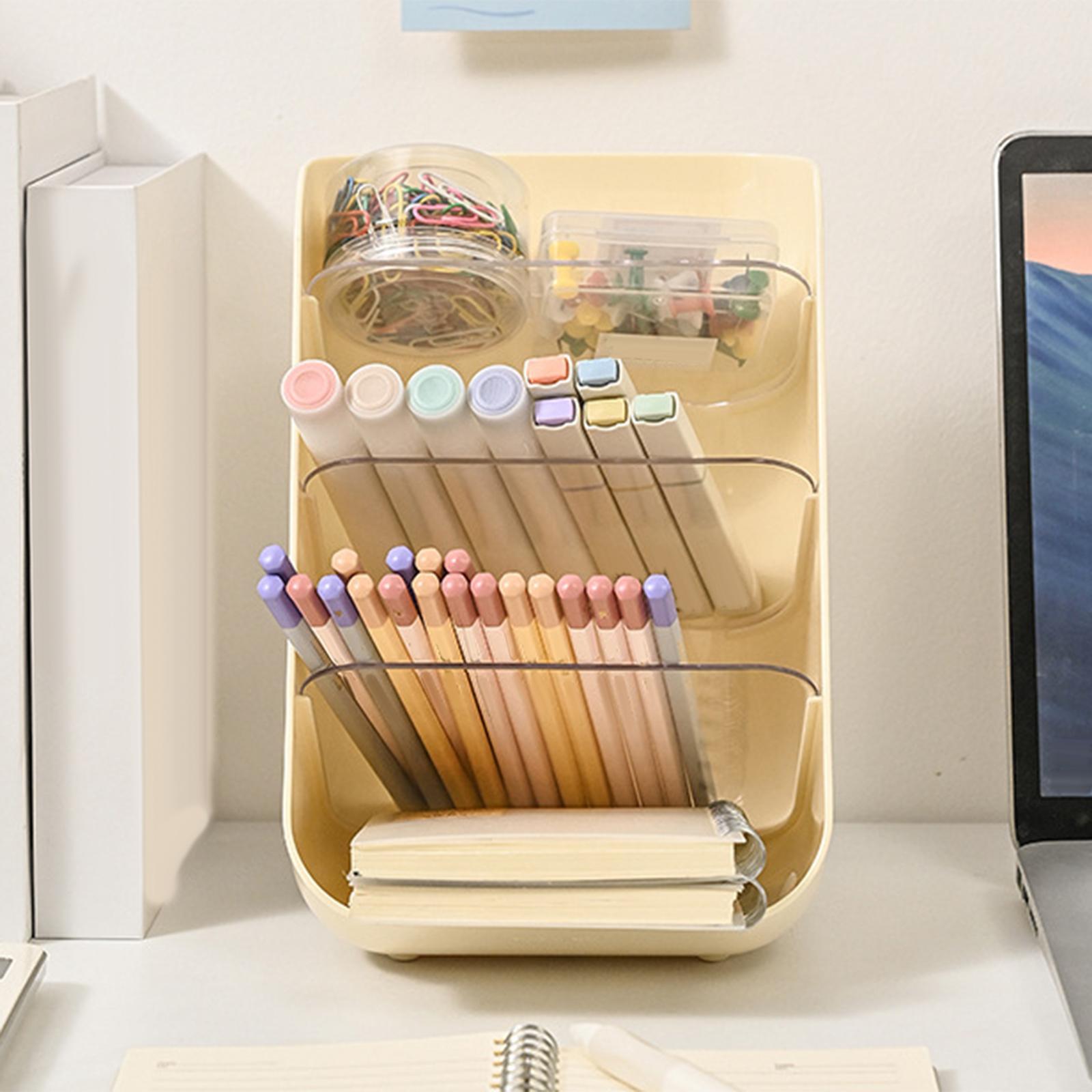 Desk Organizers Shelf Ladder Organizer Multiuse Makeup Brush Holder Cosmetic Storage Rack Table Display Stand for Living Room Countertop