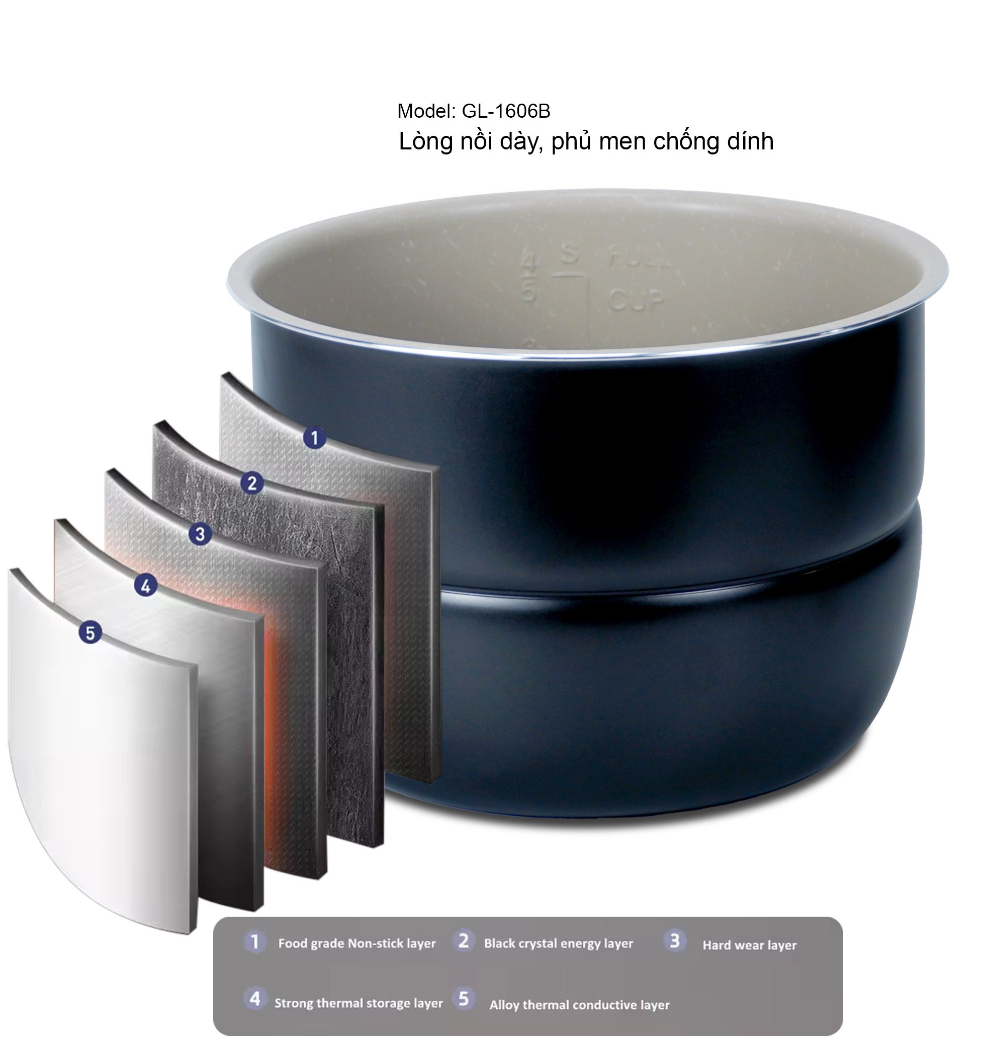Nồi Áp Suất Điện Gali GL-1606B. Dung tích 6L, nồi đa năng 12 chức năng nấu. Thiết kế hiện đại, nhỏ gọn. Hàng chính hãng bảo hành 24 tháng.