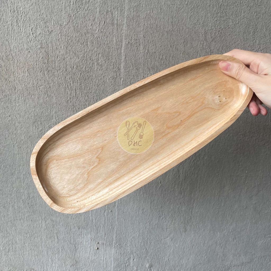 Khay hình đá cuội gỗ Tần Bì nguyên khối I Khay gỗ đựng đồ ăn ,Decor trưng bày, chụp hình sản phẩm