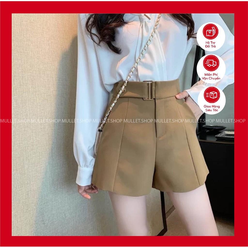 Quần Short Nữ Kèm Đai To Cạp Cao