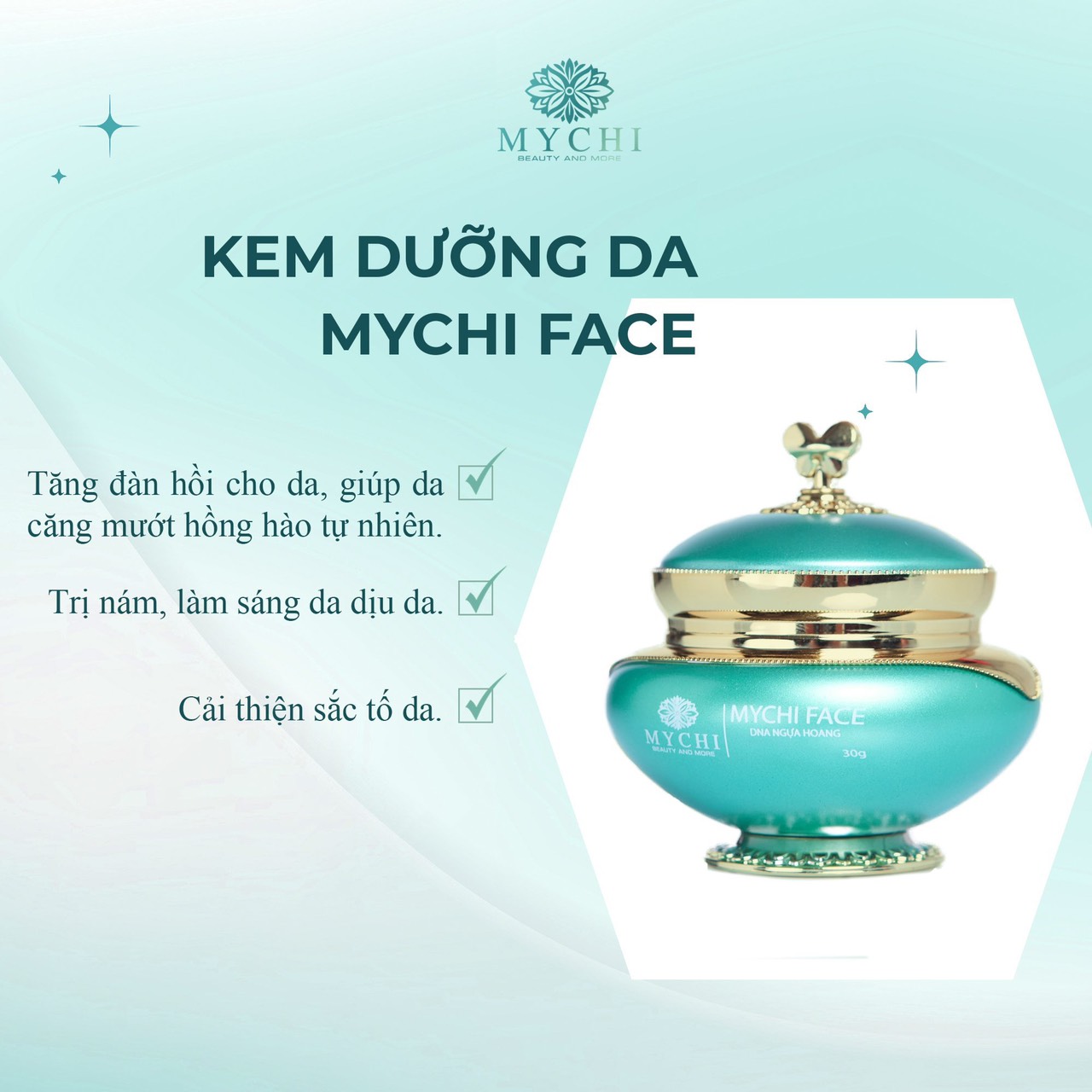 (Tặng kem body Mychi 235k) 2h Kem dưỡng da mặt Mychi Face