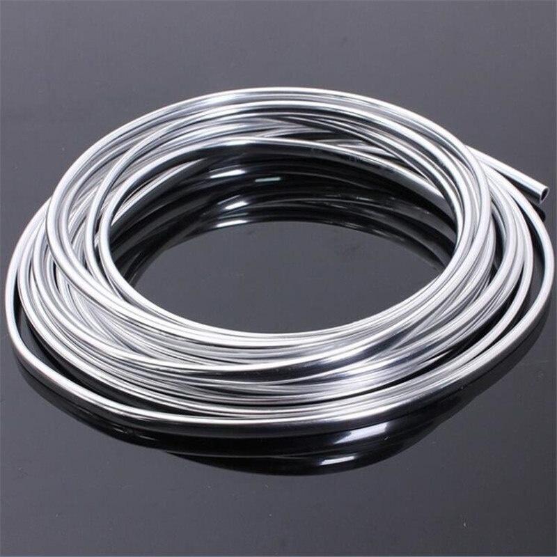 6M Xe Cạnh Cửa Bảo Vệ Trầy Xước Dây Ốp Lưng Chống Va Chạm Dây DIY Bạc Chất Liệu Nhựa PVC Đúc Dán Trang Trí Ô Tô phụ Kiện