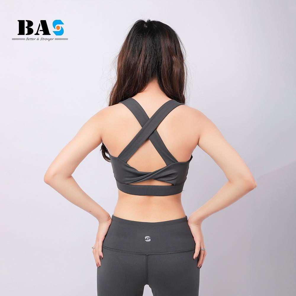 Set đồ tập gym yoga aerobic bra xoắn lưng cá tính phối legging nâng mông - S40023