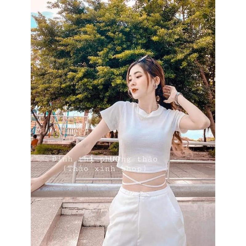 Áo croptop CUỐN dây