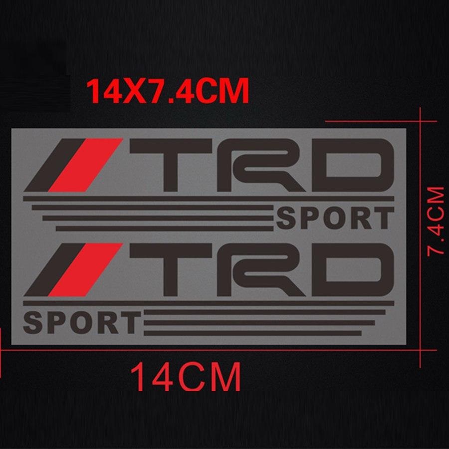 Bộ 2 Tem Dán Gương Chiếu Hậu Ô Tô TRD AZONE