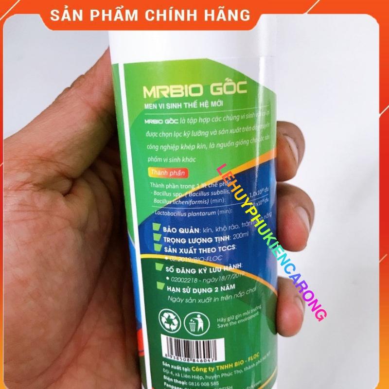 Men Vi Sinh Mr Bio Fish MRBIO GỐC Dạng Nước 200ml Xử Lý Nước Hồ Cá