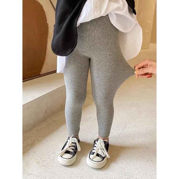 Set 4 quần LEGGING dài 100% cotton xuất dư siêu co giãn, mặc thoải mái cho bé gái 10-17kg