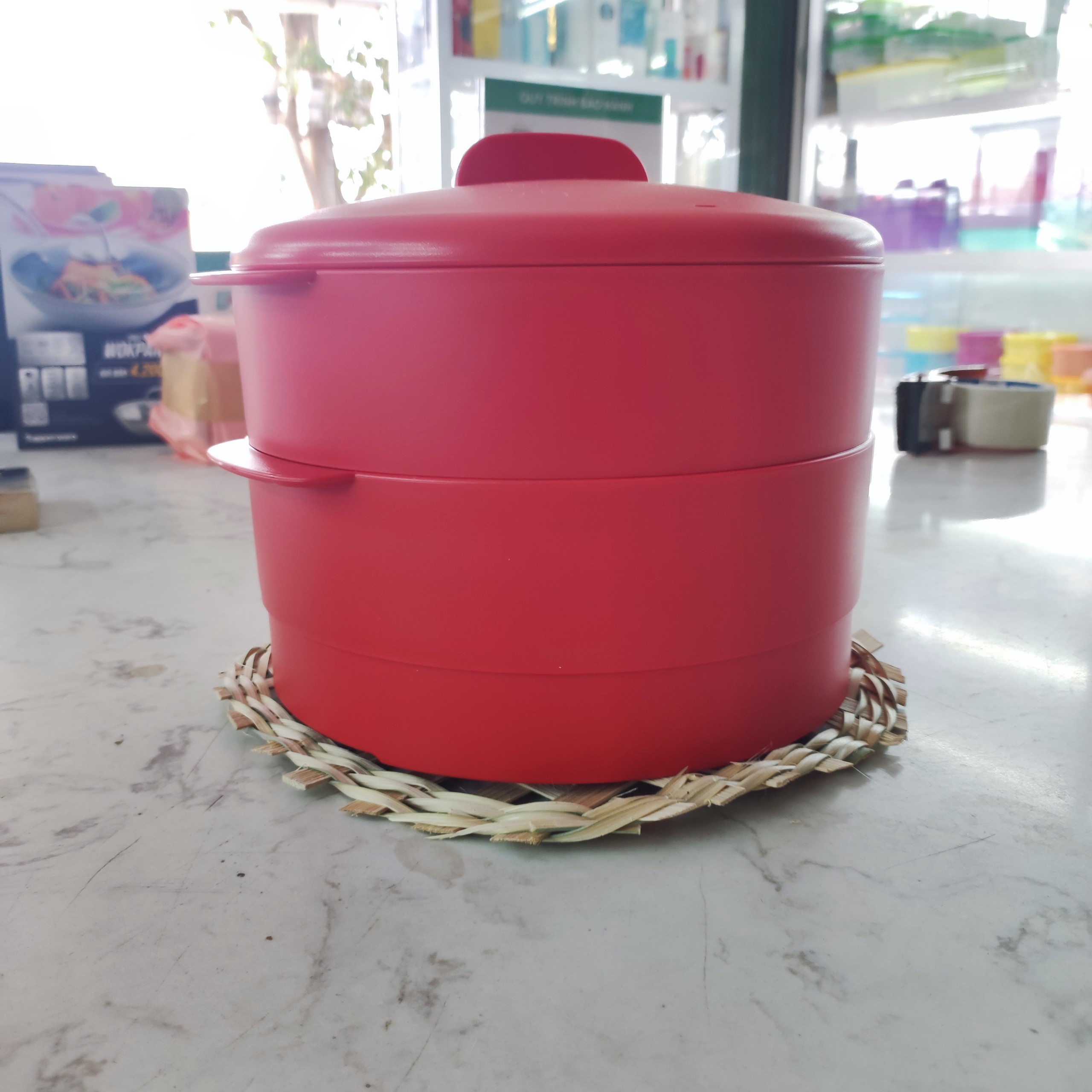 Đế Tre Lót Xửng Tupperware, Lót Chống Cháy Xửng Hấp Nhựa Nguyên Sinh