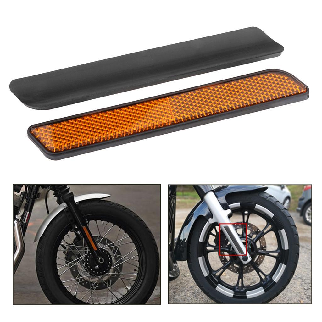 2xMotorcycle Front Fork Reflector for Harley 883 Yellow