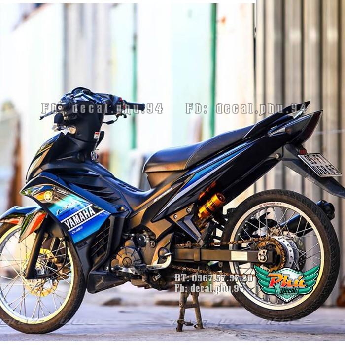 Tem rời EX 2011-2014 đen xanh Yamaha