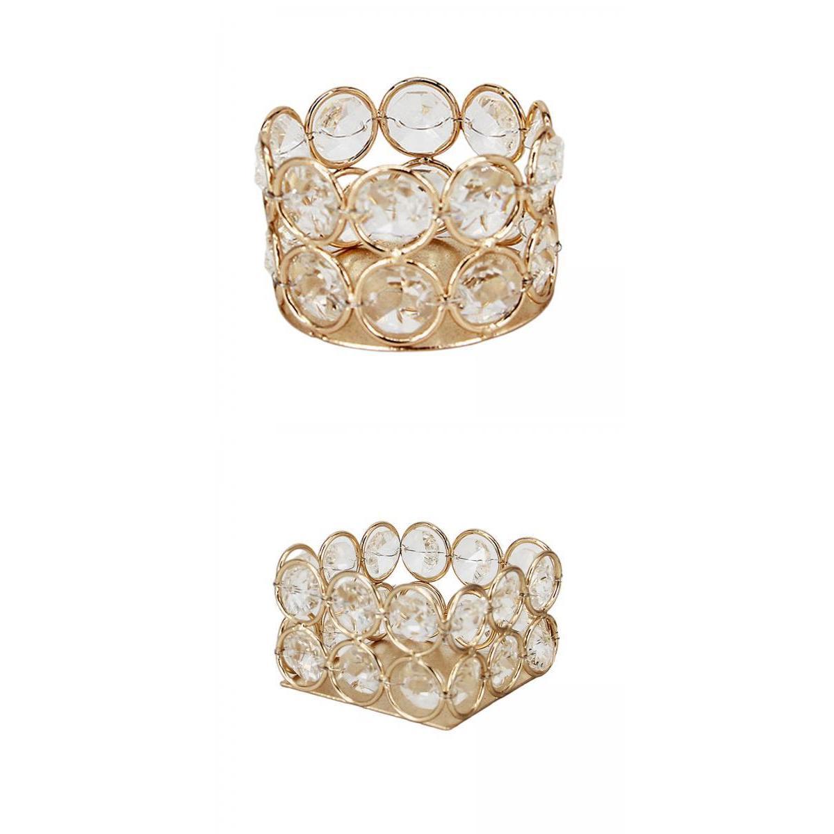 2pcs Crystal Tealight Candle Holder Wedding Dinning Table Home Centerpiece