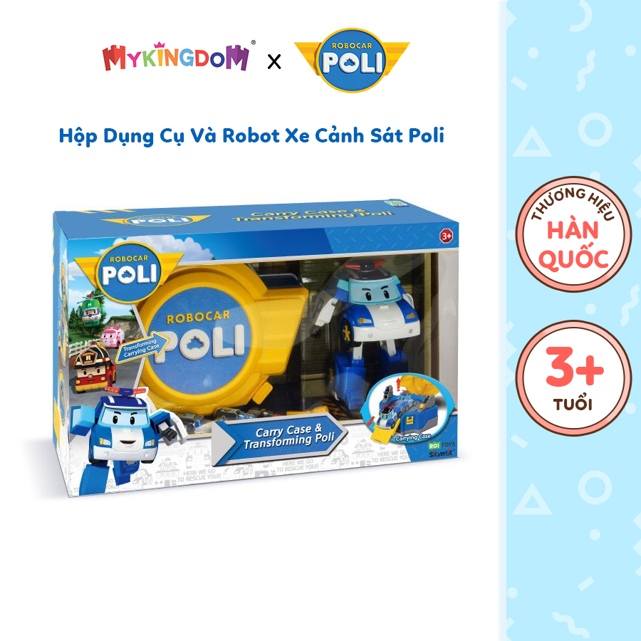 Đồ Chơi ROBOCAR POLI Hộp Dụng Cụ Và Robot Biến Hình Xe Cảnh Sát Poli 83072