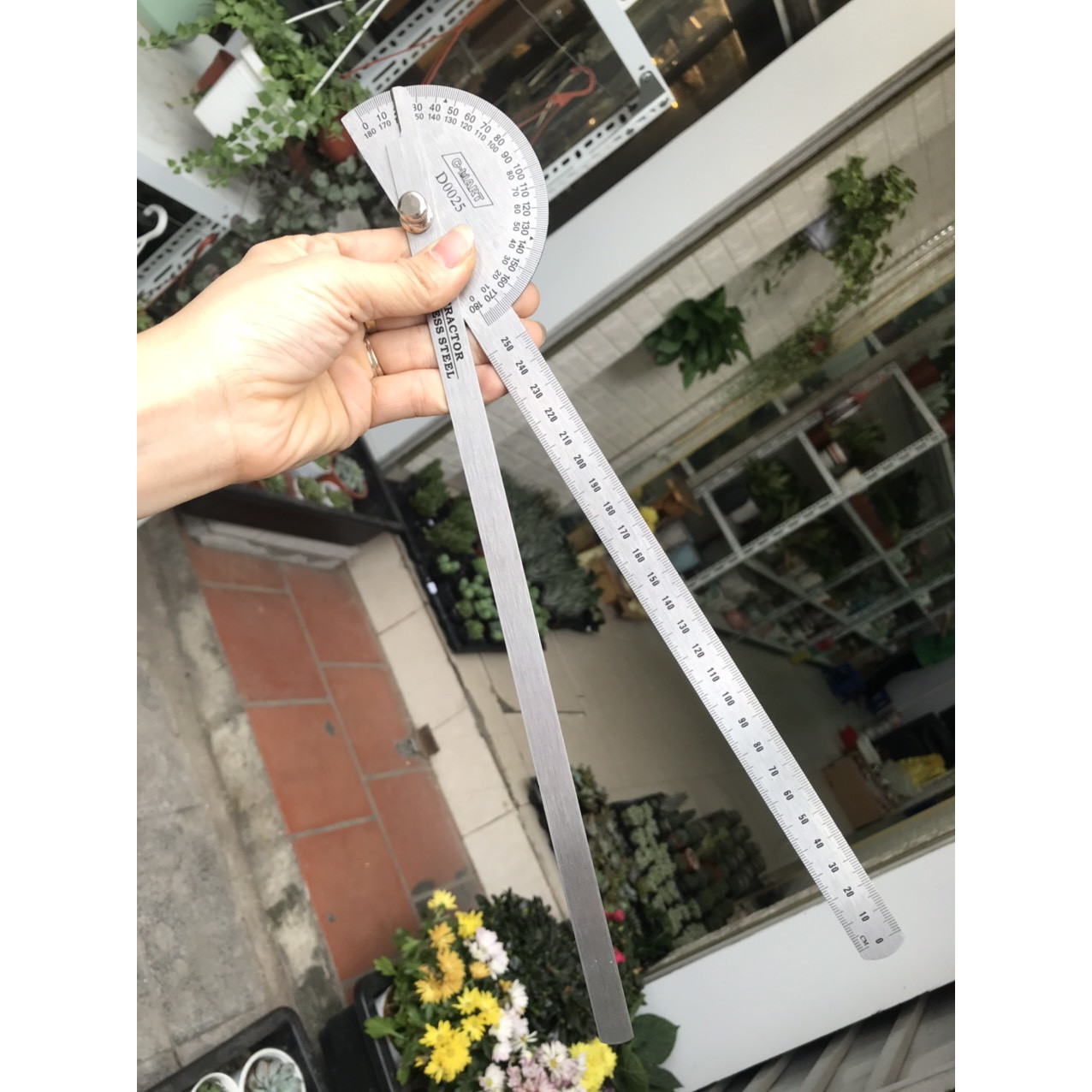 Thước chia độ lớn C-MART D0025, Thước đo độ 25cm