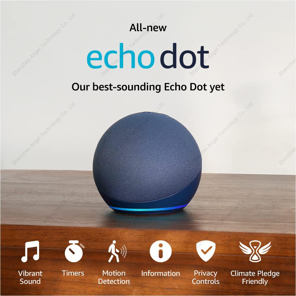 Bản gốc Echo Dot thế hệ thứ 5 loa thông minh WiFi Sound Alexa Đồng hồ trẻ em Color: 5th