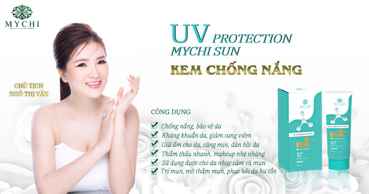 Kem chống nắng Mychi Sun dưỡng trắng da nâng tông dùng cho mọi loại da