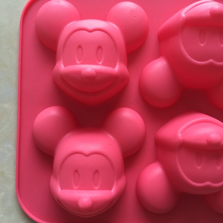 Khuôn silicon 4 mặt mickey