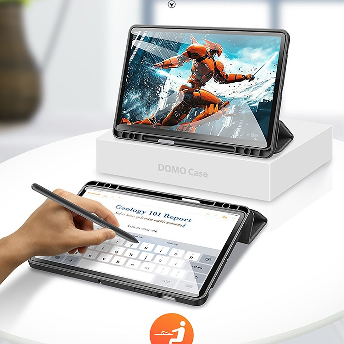 Bao da chống sốc cho Samsung Galaxy Tab S8 thương hiệu DUX DUCIS Domo Series cao cấp - Hàng nhập khẩu.