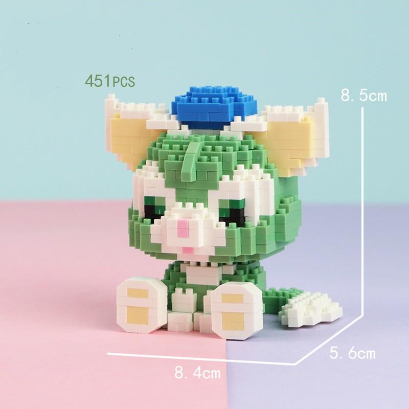 Đồ chơi Lego nano 3D mô hình lắp ghép đồ chơi xếp hình thỏ, gấu dễ thương, logo sáng tạo trẻ em, quà tặng sinh nhật bạn trai gái - heo xanh
