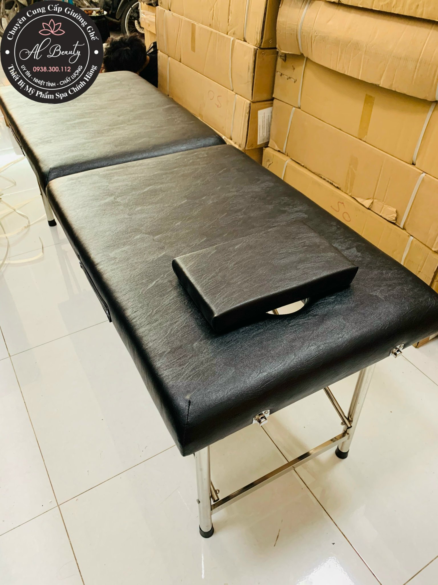 Giường Xếp Vali Chân Gỗ hàng VN chuyên Phun Xăm, Spa, Nối Mi, Massage.