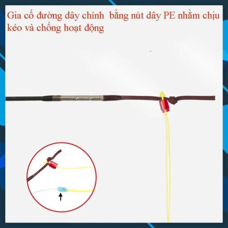 Sét 5 dây PE Nối Đầu Cần Đơn, Câu Đài Chống Nổ Trục Cao Cấp